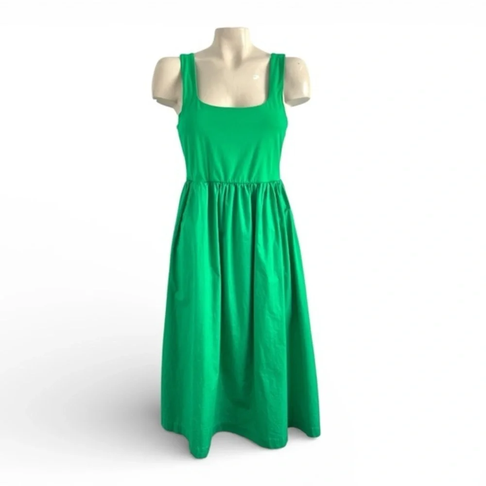 CYNTHIA ROWLEY KELLY GREEN FIT & FLARE SUMMER DRESS SZ S - Picture 2 of 4